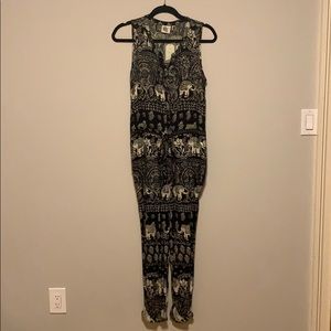 Anthropologie Elephant Print Romper